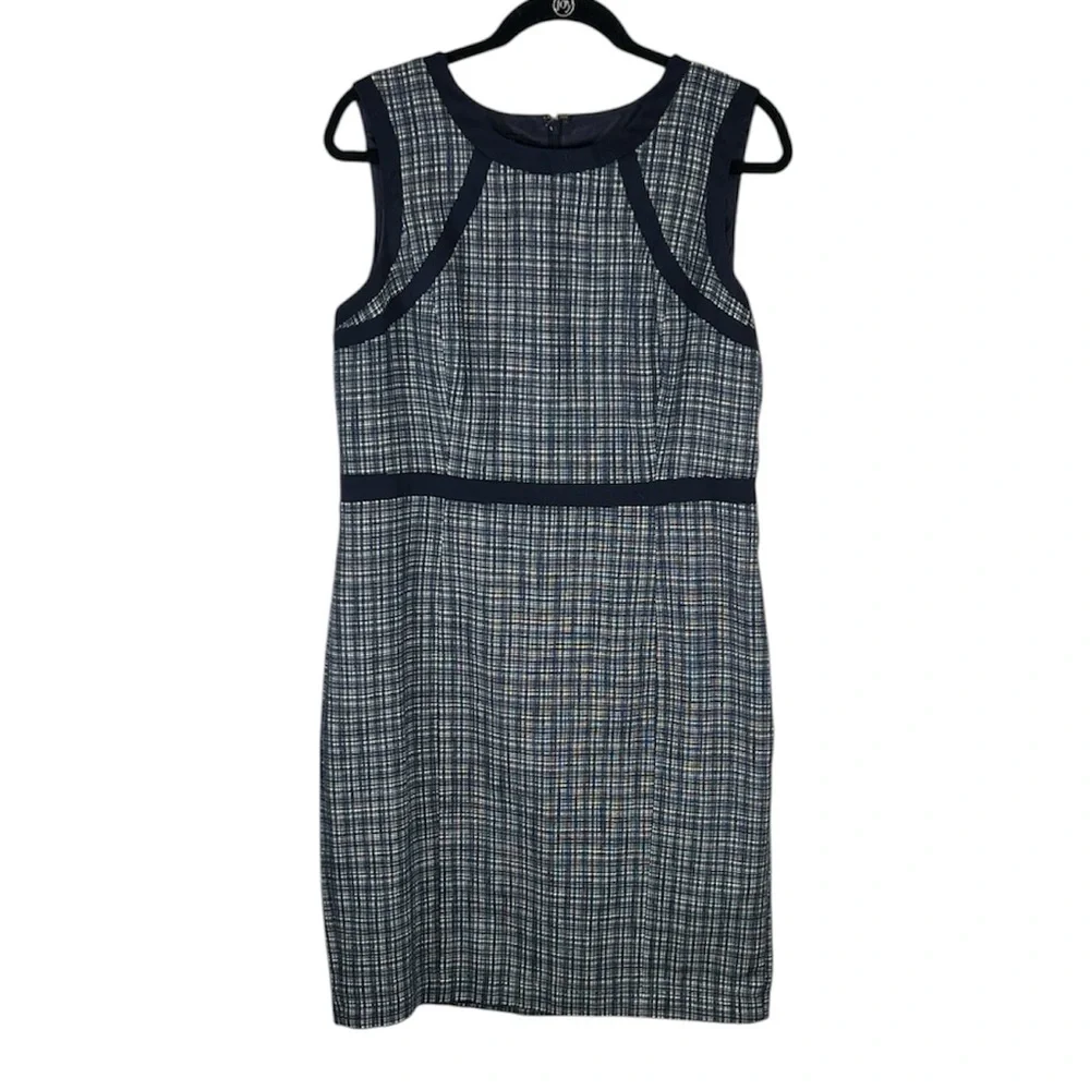 Talbots Navy and White Sleeveless Dress - Picture 2 of 9